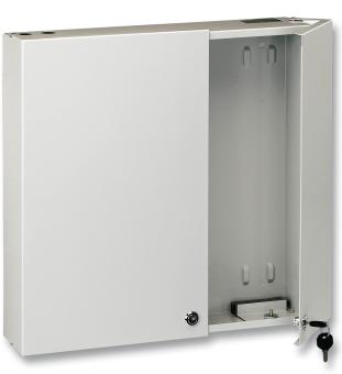 Wandverteiler-Spleißgehäuse-Spleißgehäuse B/H/T 445/445/95 mit 24 SCD-Kupplungen beige 