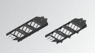 Bodentankeinsatz 3 fach-groß Trägerplatte PUK  Basis 3 x3 Keystone schwarz 