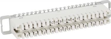 LSA-Trennleiste 2/10 zu 10 DA  Ohne Farbcode  Für Montagewanne/-kanal  Große Rangierdrahtführungen   