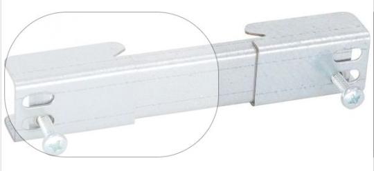 Hutschienenadapter 1/10  Zur Montage von LSA-Modulen der Baureihe 1 mit 96-mm-Befestigungsmaß auf Hu 