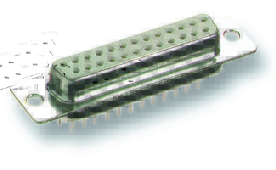 D-Sub Lötbuchse 37pol.Printmontage, EDF 37 PP 