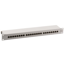 Patchpanel 24xRJ45 1HE Cat.6A,RAL9005 schwarz, 