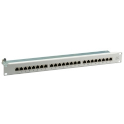 Patchpanel 24xRJ45 1HE Cat.6,Class E 250 MHz,RAL7035, 