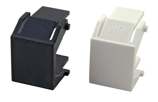Blindeinsatz weiss RAL9010,für Keystoneausbrüche, VPE 100 
