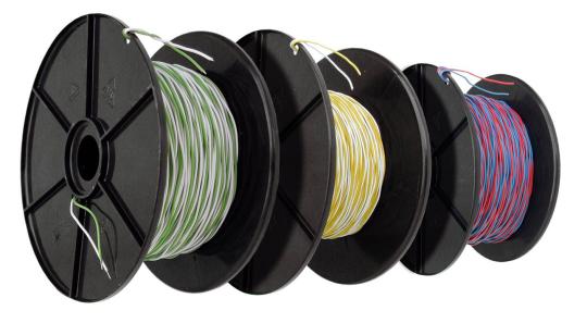 YV 2x0,5/0,9 weiss/schwarzRolle a 100m 