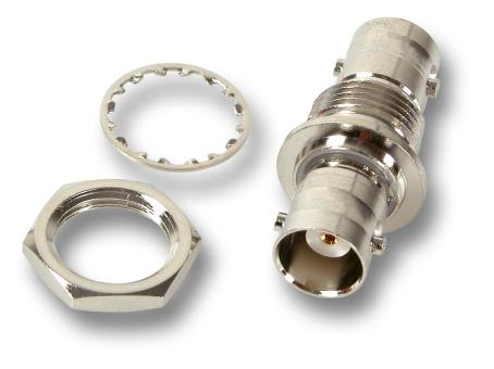 Einlochadapter Buchse/BuchseRG59/62 mit Masseisolation 