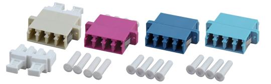 Kupplung LC 4-fach Multimode OM3 Keramikhülse, aqua 