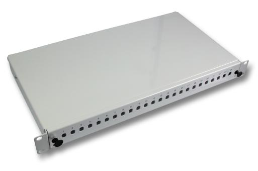 Spleißbox 6SC(D)-Front waager.fest, RAL7035, 1HE 