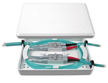 Micro-Spleißbox f. 4 SCsKuppl.und für 5 Crimpspleisse 