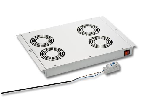 Einbaulüfter mit 4 Lüftern fürNetzwerk- und Serverschränke 