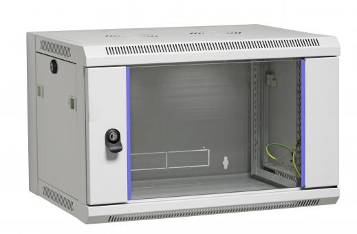 19" Wandgehäuse 6HE, Tiefe 450 mm,Flat Pack, RAL7035 * ZERLEGTE LIEFERUNG * 