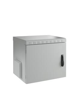 19" Wandgehäuse IP55, 9HE,Tiefe 450mm, RAL7035 