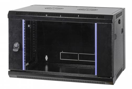 19" Wandgehäuse 15HE, Tiefe 600 mm,Flat Pack, RAL9005 * ZERLEGTE LIEFERUNG * 