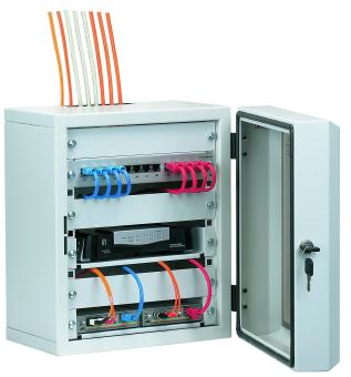 Mini-Rack 10"/7HE,mit SichttürRAL7035 