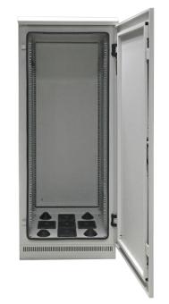 19" Netzwerkschrank 42HE 800x1000, IP55,mit vormontiertem Sockel, RAL7035 