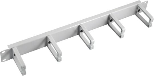 Kabelführungspanel RAL 7035mit 5 Kabelführungsbügeln 