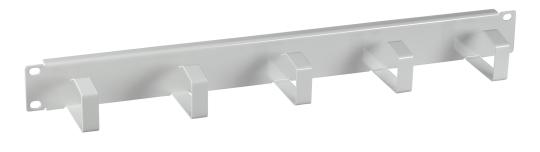 Kabelführungspanel RAL 7035mit 5 Kabelführungsbügeln 