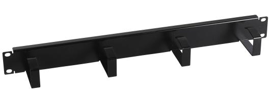 Kabelführungspanel RAL 9005schwarz, 4 Bügel 