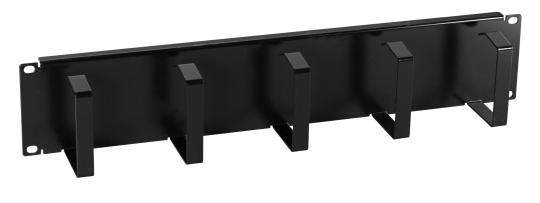 Kabelführung 2HE RAL9005mit 5 Bügeln Metall 