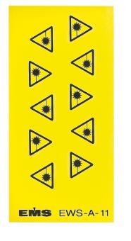 Warnung vor LaserstrahlungKennzeichnungsetikett, VPE 10 