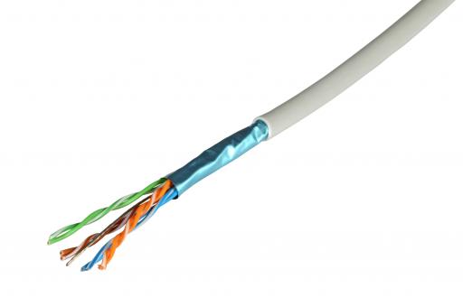 Patchkabel Cat5e F/UTP 300MHz4x2xAWG26, FRNC-B, gelb 