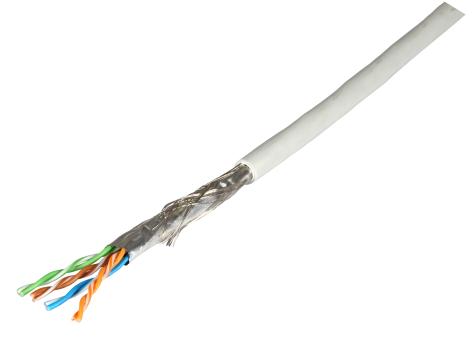 Patchkabel Cat5e SF/UTP 300MHz4x2xAWG26, FRNC-B blau 100M 