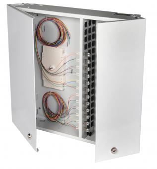 Wandverteiler-Spleißgehäuse 24xLC-Pigt. 9µPigtails/Kupplung 