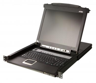 8 Port KVM 17"-LCD Console19"-Schublade + Keyboard 