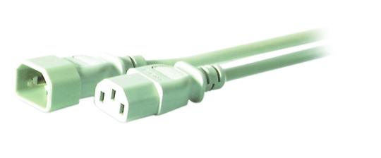 Kaltgeräteverlängerung C13-C14St-Bu, grau, 3 m, 3 x 1.00 mm² 