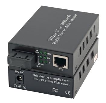 Media Converter RJ45-STP/SC1310nm/10km, Gigabit LX, SM 