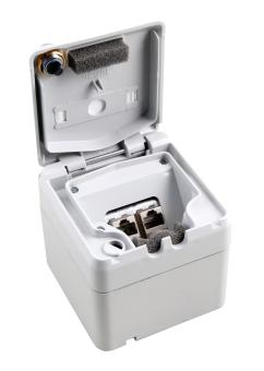 KDO-Gehäuse (AP) IP44 Aufnahmevon 2 x Keystones (z.B. E-20070/72/91) 