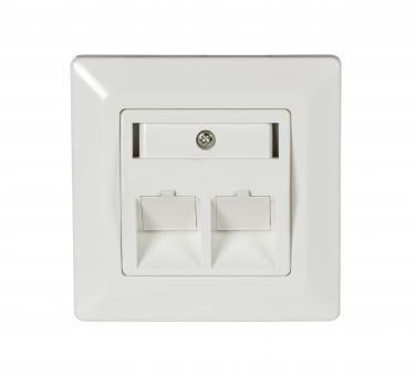 Rahmenset 2-fach,RAL9010, für alle EFB RJ45 Keystones 