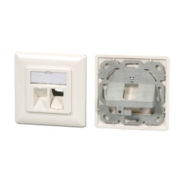 Rahmenset 1-fach,RAL9010, für alle EFB RJ45 Keystones 