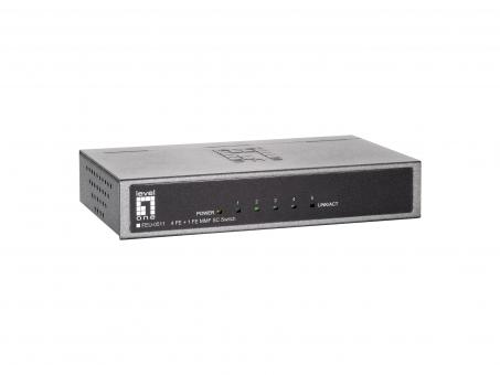 4-Port Fast Ethernet Switch,+ 1 MMF SC 