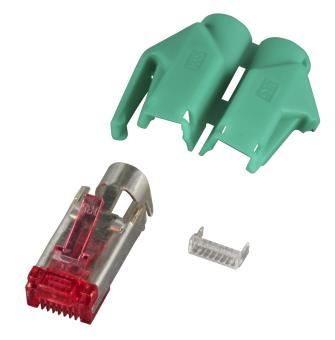 RJ45-Hirose Stecker TM21 grün,1 St., 3 Elemente, Cat.6 