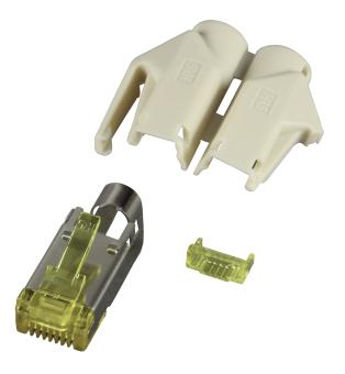 RJ45-Hirose Stecker TM31 beige100 Stk, 3 Elemente, Cat.6A 