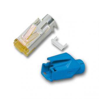 RJ45-Hirose Stecker TM31 blau,1 St., 3 Elemente, Cat. 6a 