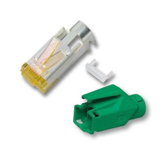 RJ45-Hirose Stecker TM31 grün,1 St., 3 Elemente, Cat. 6a 
