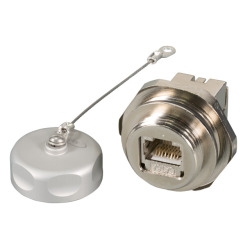 RJ45 IP67 Einbaubuchse Cat.6A E-20070zum Anschluss von Cat.5/6/7 Kabel 