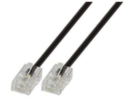 Modularkabel RJ45 (8/4) / RJ45(8/4) 4-fach Rundkabel 1,0 M 