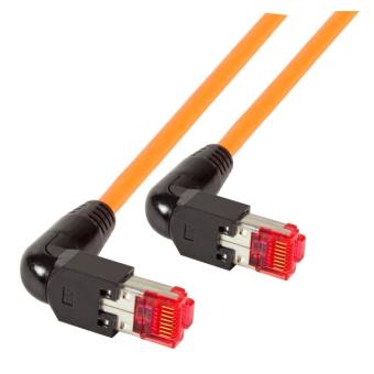 Patchkab.2xRJ45 90° 1:1, rot25m 