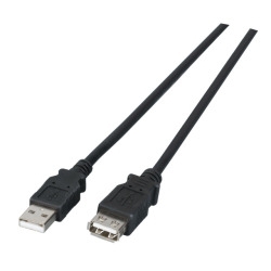 USB 2.0 LSZH A-ASt-Bu. 1m schwarz 