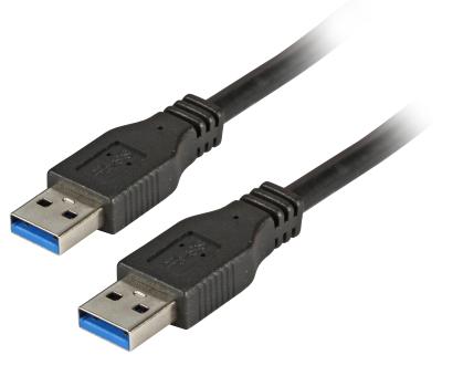 USB3.0 Anschlusskabel A-A, St.-St.,3,0m, schwarz, Premium 