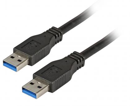 USB3.0 Anschlusskabel A-A, St.-St.,3,0m, schwarz, Classic 