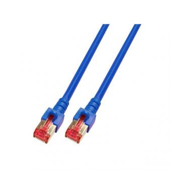 RJ45 Patchkabel S/FTP,Cat.6,  0,5m  blau, LSZH  halogenfrei 0.5m | blau