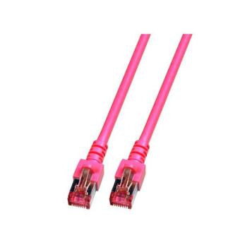 RJ45 Patchkabel S/FTP, Cat.6, LSZH, 10m, magenta 