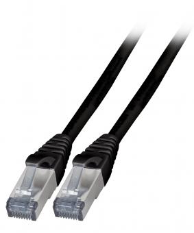 RJ45 Patchkabel S/FTP, Cat.6A, TPE, 7,5m, sw 