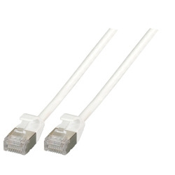 RJ45 Patchkabel U/FTP, Cat.6A, Rohkabel TPE 4,0mm ultraflex, 0,5m, weiß 