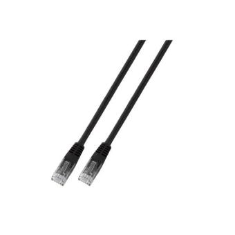 RJ45 Patchkabel U/UTP, Cat.6, PVC, CCA,1m, schwarz 