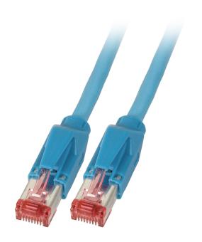 RJ45 Patchkabel S/FTP, Cat.6A, TM21,Leoni-Kerpen F6-90 S/F, 3,0m, blau 